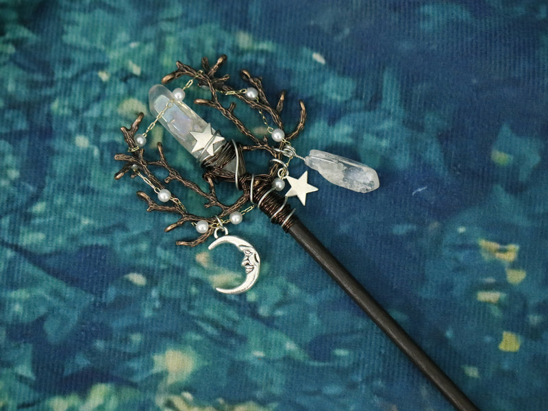 Magic Wand and Crystal Hairpins