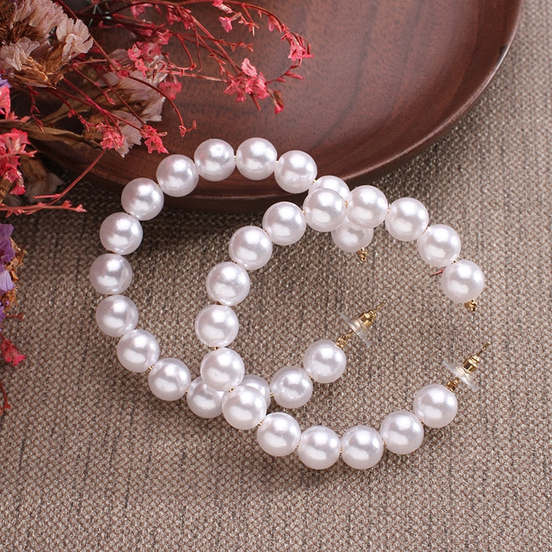 Pearl Hoop Earrings (Multiple Styles)