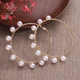 Pearl Hoop Earrings (Multiple Styles)