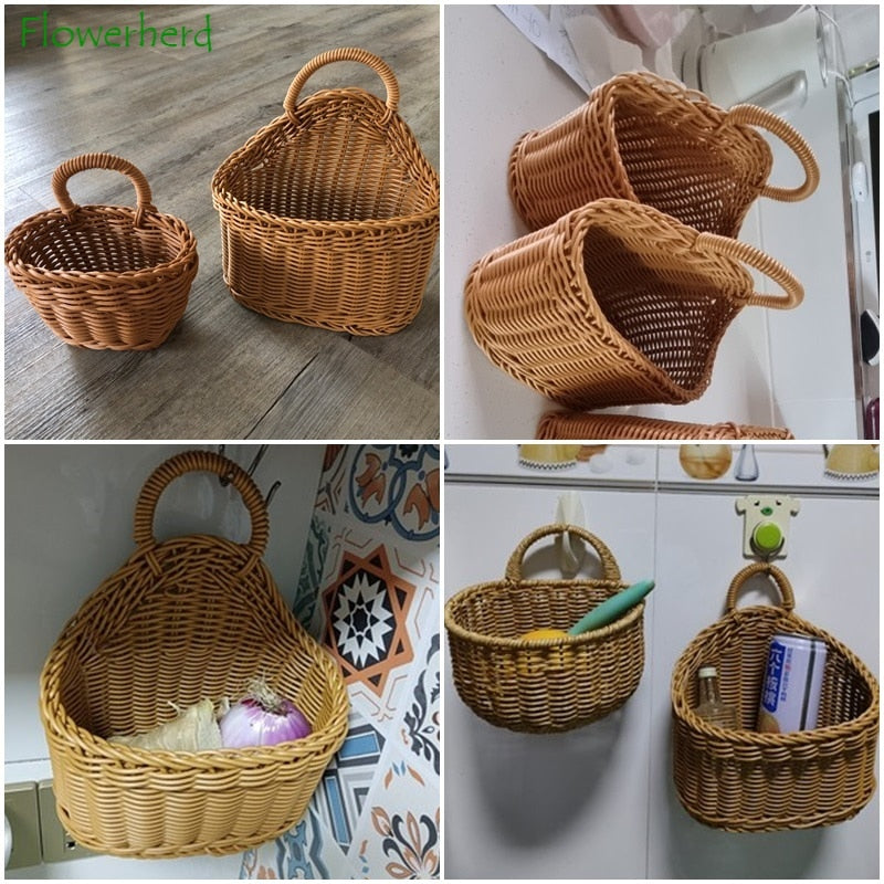 Cottage Core Woven Storage Baskets