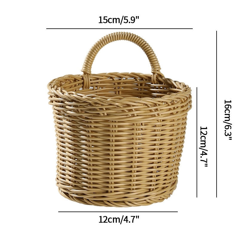 Cottage Core Woven Storage Baskets