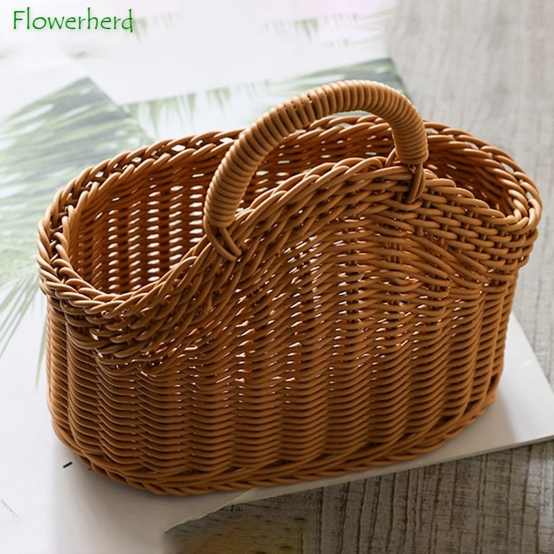 Cottage Core Woven Storage Baskets