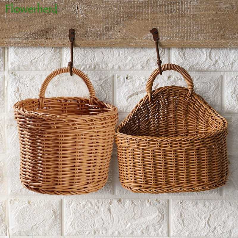 Cottage Core Woven Storage Baskets