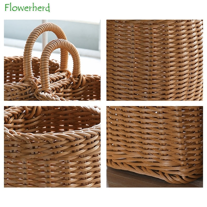 Cottage Core Woven Storage Baskets