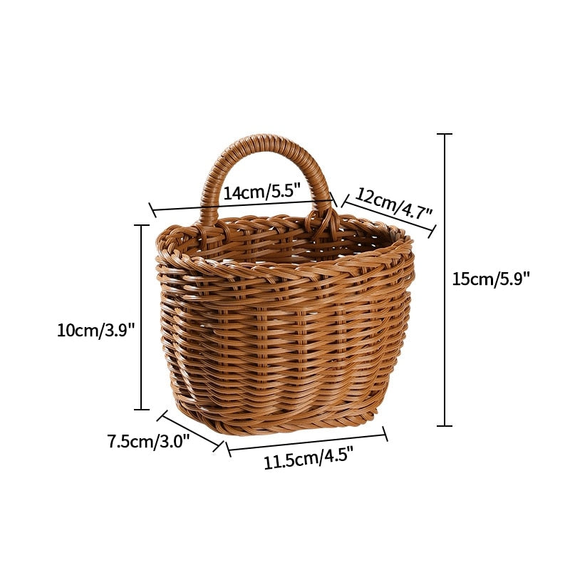 Cottage Core Woven Storage Baskets